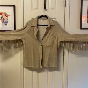 Tope suede jacket beaded